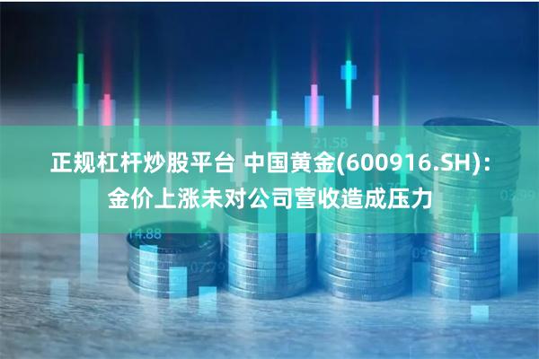 正规杠杆炒股平台 中国黄金(600916.SH)：金价上涨未对公司营收造成压力