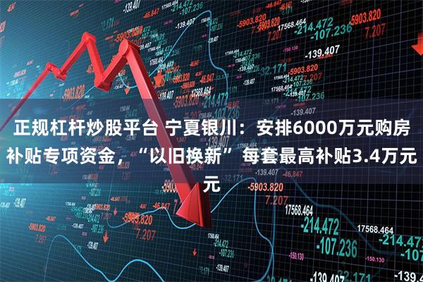 正规杠杆炒股平台 宁夏银川：安排6000万元购房补贴专项资金，“以旧换新” 每套最高补贴3.4万元