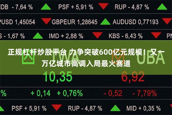 正规杠杆炒股平台 力争突破600亿元规模！又一万亿城市高调入局最火赛道