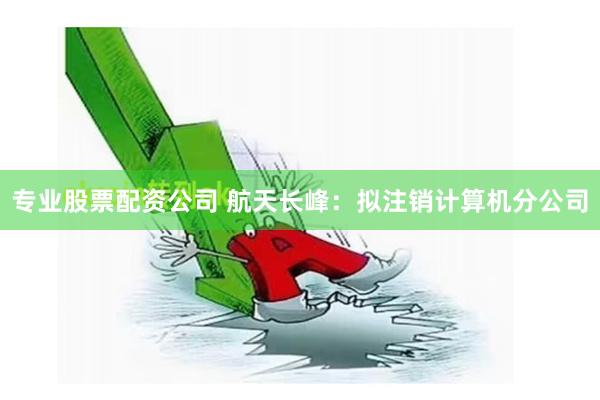 专业股票配资公司 航天长峰：拟注销计算机分公司