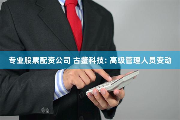 专业股票配资公司 古鳌科技: 高级管理人员变动