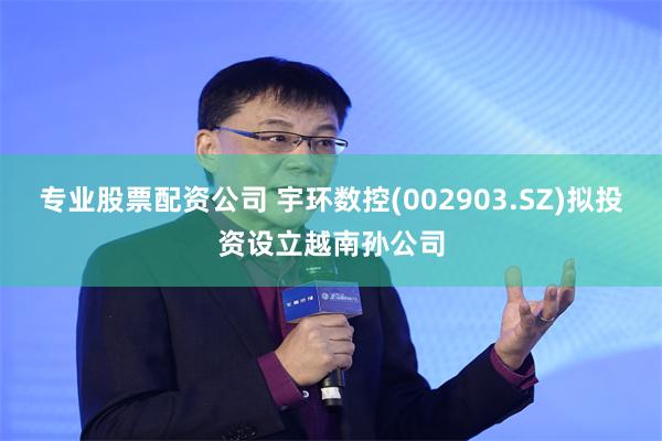 专业股票配资公司 宇环数控(002903.SZ)拟投资设