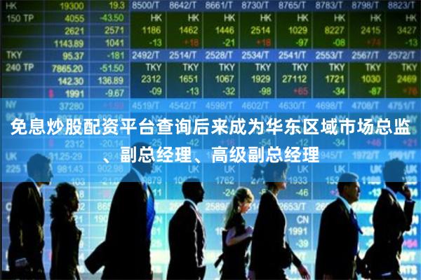 免息炒股配资平台查询后来成为华东区域市场总监、副总经理、高级副总经理